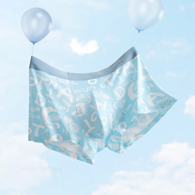 3Pcs Youpin ชายนักมวยกางเกงขาสั้นกางเกงขาสั้นการพิมพ์ผู้ชายชุดชั้นในนุ่ม Boxershorts ผ้าฝ้ายต้านเชื้อแบคทีเรียกางเกงชายกางเกงชาย