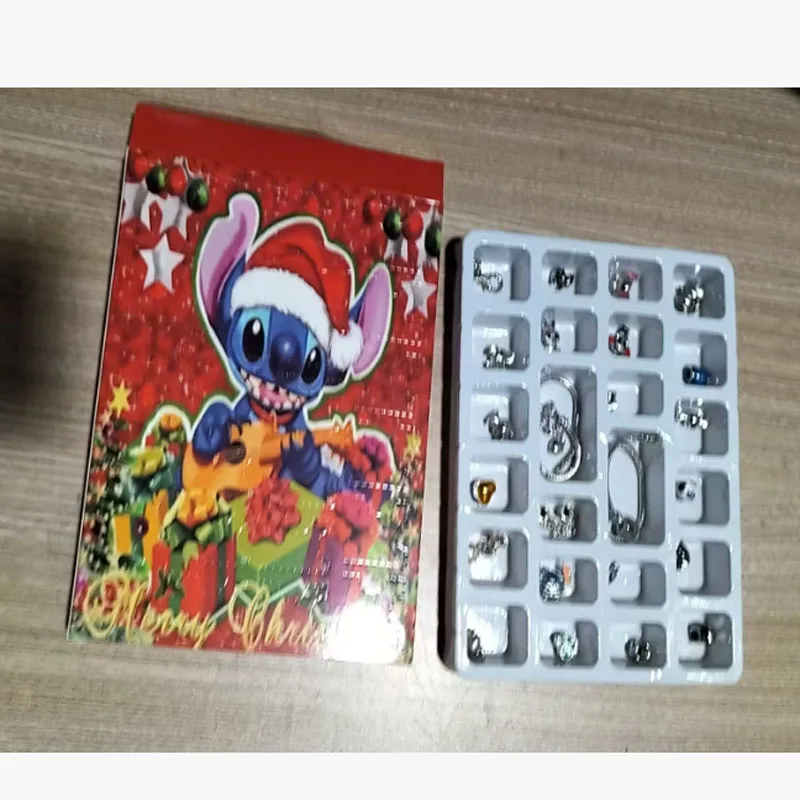 Christmas Advent Calendar Blind Box Mickey Stitch Bracelets 24 Days Xmas Countdown Calendar Diy Jewelry Christmas Gifts - Image 2