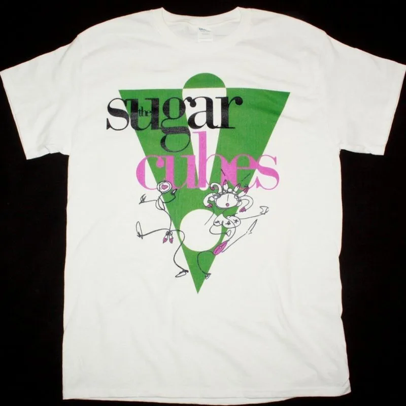 Hot Popular The Sugarcubes Band White T-Shirt Cotton Unisex RM199  High Quality 100%Cotton Short Sleeve