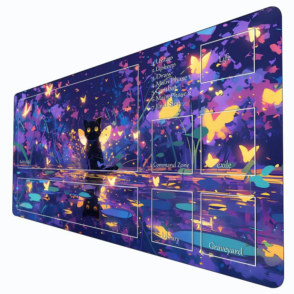 

Card Playmat Stitched with Magic Zones Game Mats Tabletop rug TCG Card Battles Commander Gaming Mouse pad Duel deskmat Beginner