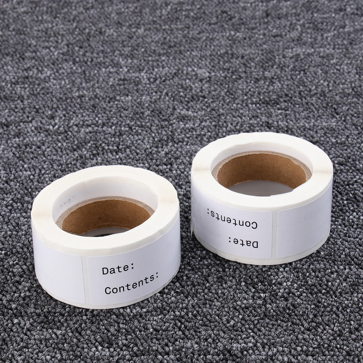 2 rollos de etiquetas de alimentos, pegatinas de fecha de registro en inglés, papel Natural hecho a mano, autoadhesivo, identificación clasificada, comida de cocina DIY
