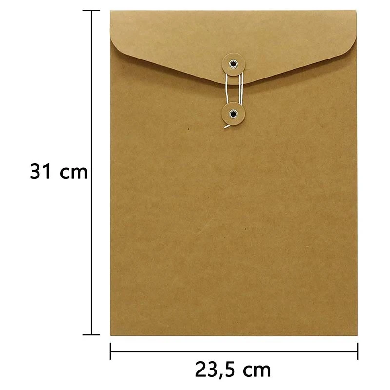 10Er Document Case Made Of Cardboard / Kraft Paper In A4 Format, Document Folder, Briefcase, File Folder, 31 X 24 Cm