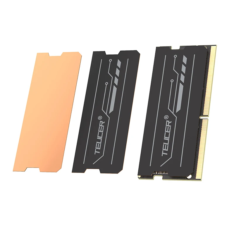 TEUCER SP-2 Graphene Laptop RAM Heat Sink, Dual-Layer Graphene and Copper Foil Design Heatsink Shim for DDR5 DDR4 DDR3 DDR2