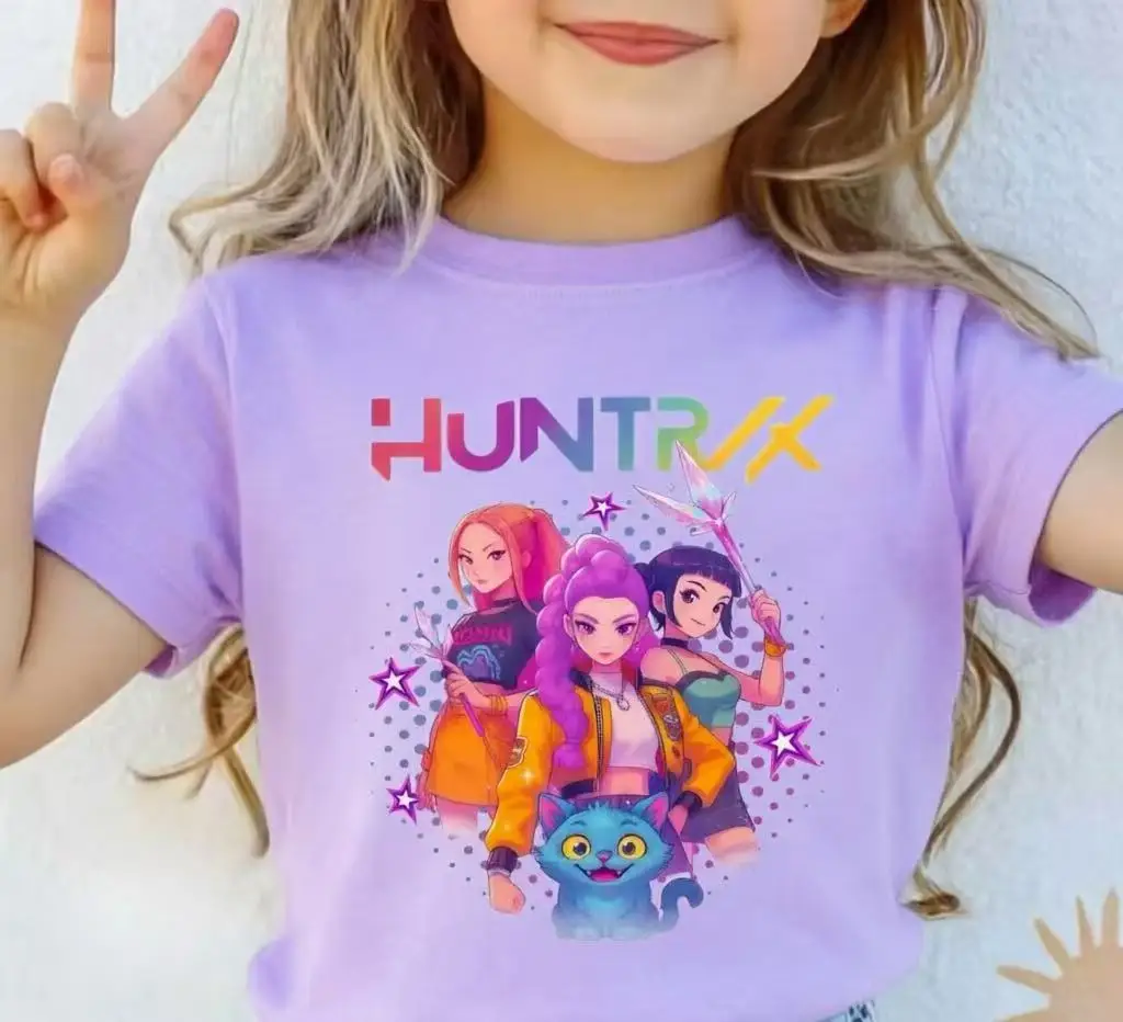 Hunter X Hunter T-Shirt Anime Gon & Killua Print – Taro Lila Kurzarm-Freizeit-Oberteil für Fans – Detail 5