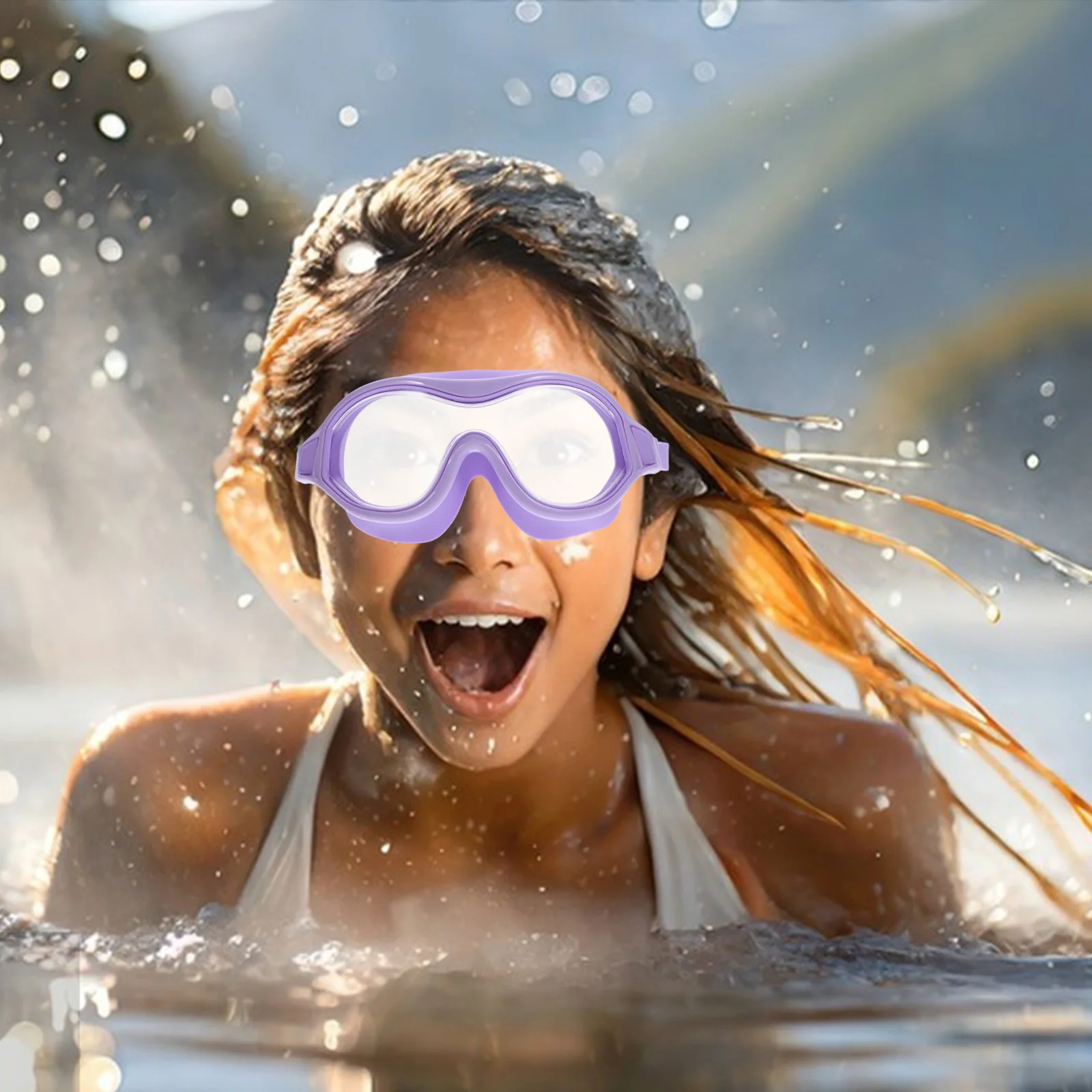 

Waterproof Swim Goggles Clear Lens Adjustable Strap Anti-Fog No Leak Large Frame Lightweight For Adults Unisex Sports