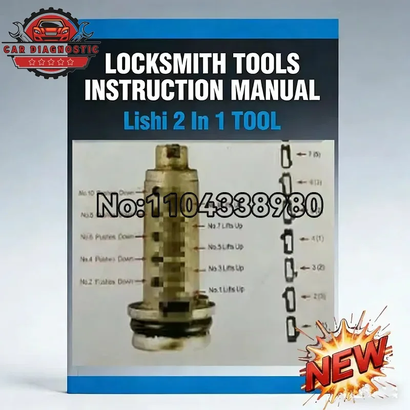 2026 hot selling newest  Lishi 2-in-1 Locksmith Tool User Manual Book Instruction Guide for Automotive Locks And Keys