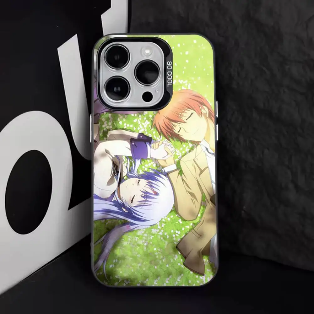 Ангельские звери! Чехол для телефона iPhone 16,15,14,13,12,11,8,7,Pro,Max,Plus,Mini,XS,SE Anti Fall Black Matte Hard