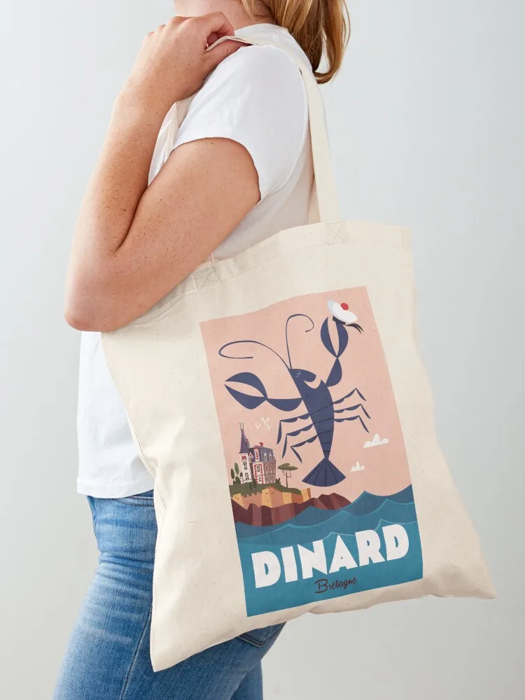 Dinard poster Tote Bag Custom bag shopping trolley bag Eco