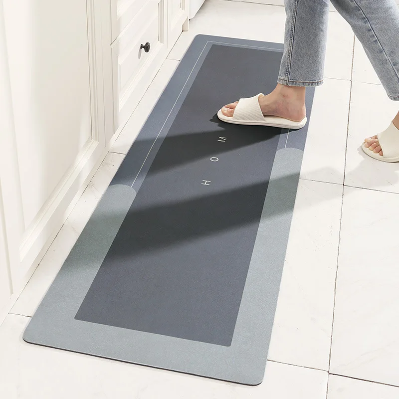 Kitchen Absorbent Mat Non-Skid Waterproof Wipeable Comfort Standing Kitchen Rugs and Mats Wipeable Wash Free Long Strip Carpet