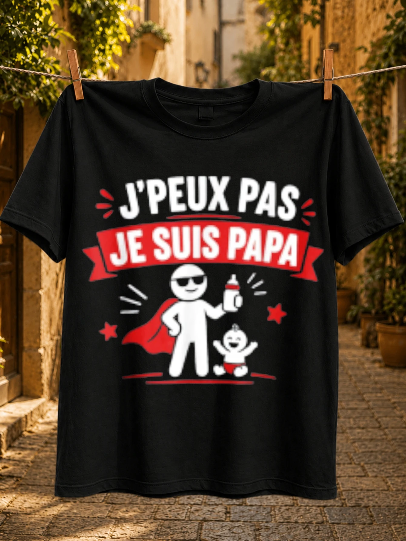 Je Suis Portugais Portuguese pride phrase tricolor details and humorous perfection statet in French  Unisex All T-Shirt