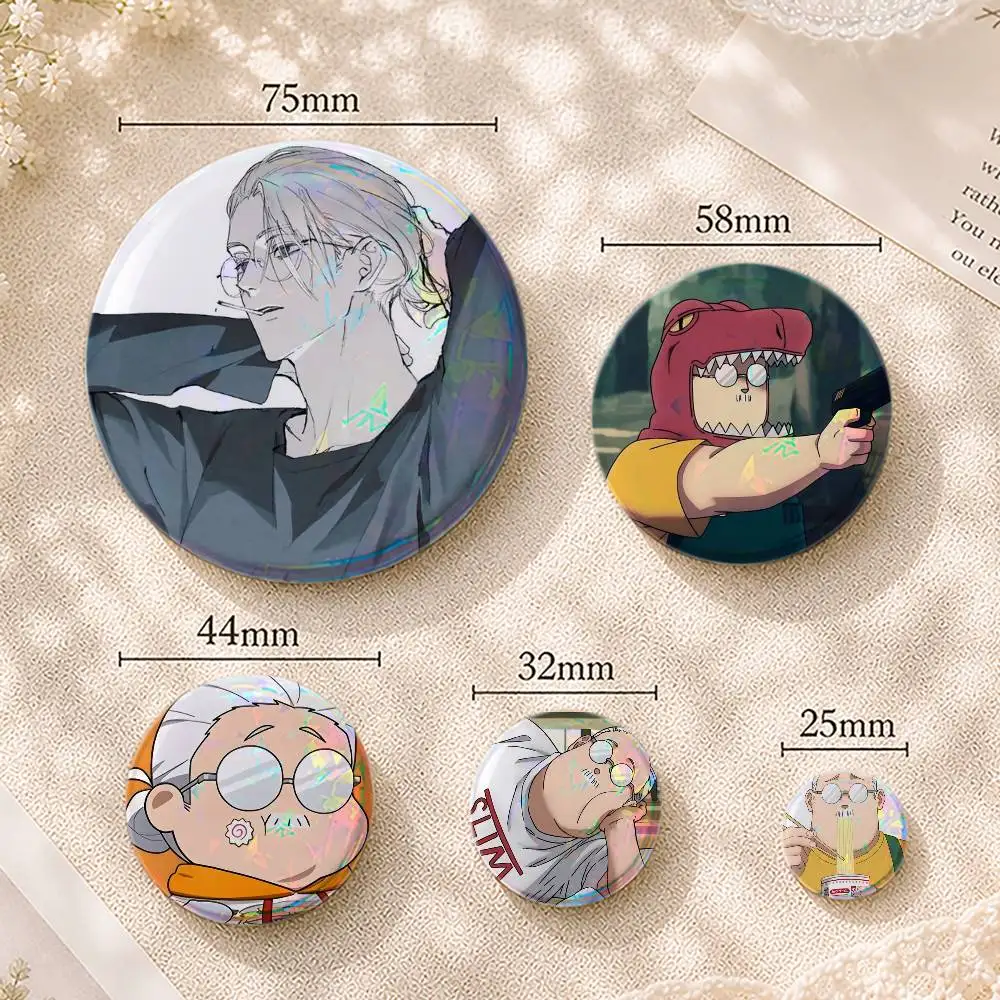 Sakamoto Days Anime Taro S-Sakamoto Custom Printed Tinplate Pins Personalized Lapel Badge Gifts