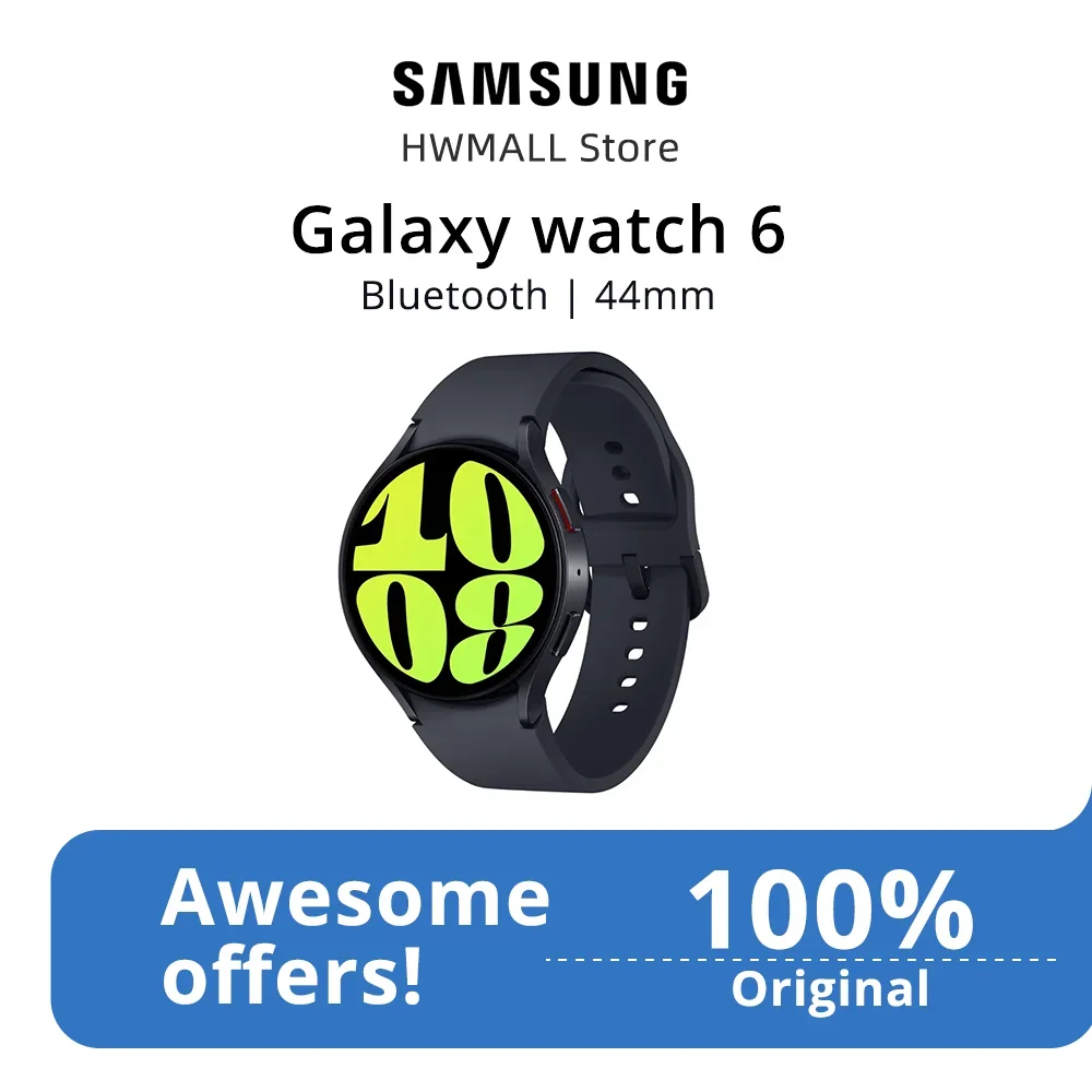 

2023 New Samsung Galaxy Watch 6 44mm Smartwatch Exynos W930 Blood Pressure Measurement ECG Fitness Watch For Galaxy S23 Ultra