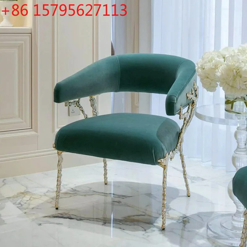 

Dining Chair Backrest Leisure Chair Mansion Villa Single Makeup Chair