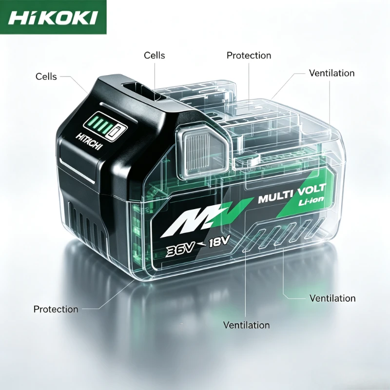 Original 5.0Ah BSL36B18 BSL36C18 Lithium Battery Fit HiKOKI Hitachi All Multi Volt Cordless Equipment Slide Battery Pack