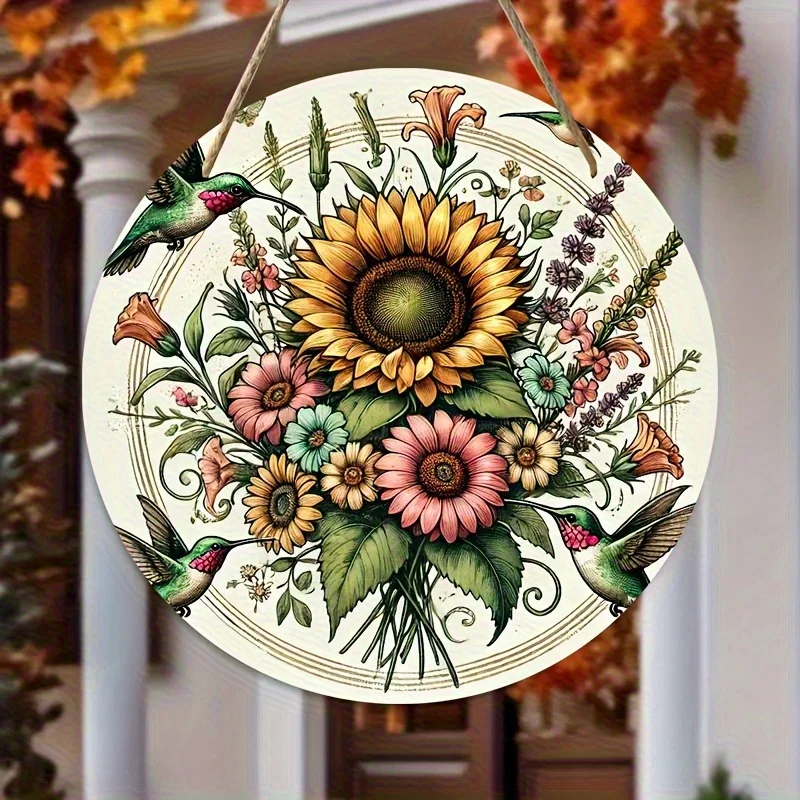 2D Flat, 1pc Sunflower Wall Decor - Retro Modern Minimalist Suitable for, Office, Cafe Panel Art | Multi-Functional Artificial W