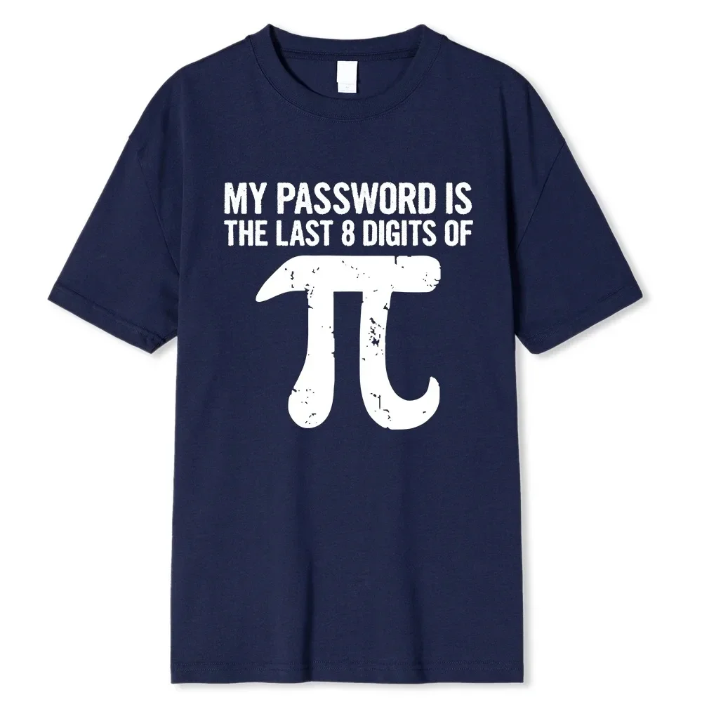 تي شيرت رجالي 100% قطن معادلات الرياضيات طباعة مضحك الرجال تي شيرت موضة المتضخم التي شيرت كلمة المرور هي الأرقام الأخيرة لبي