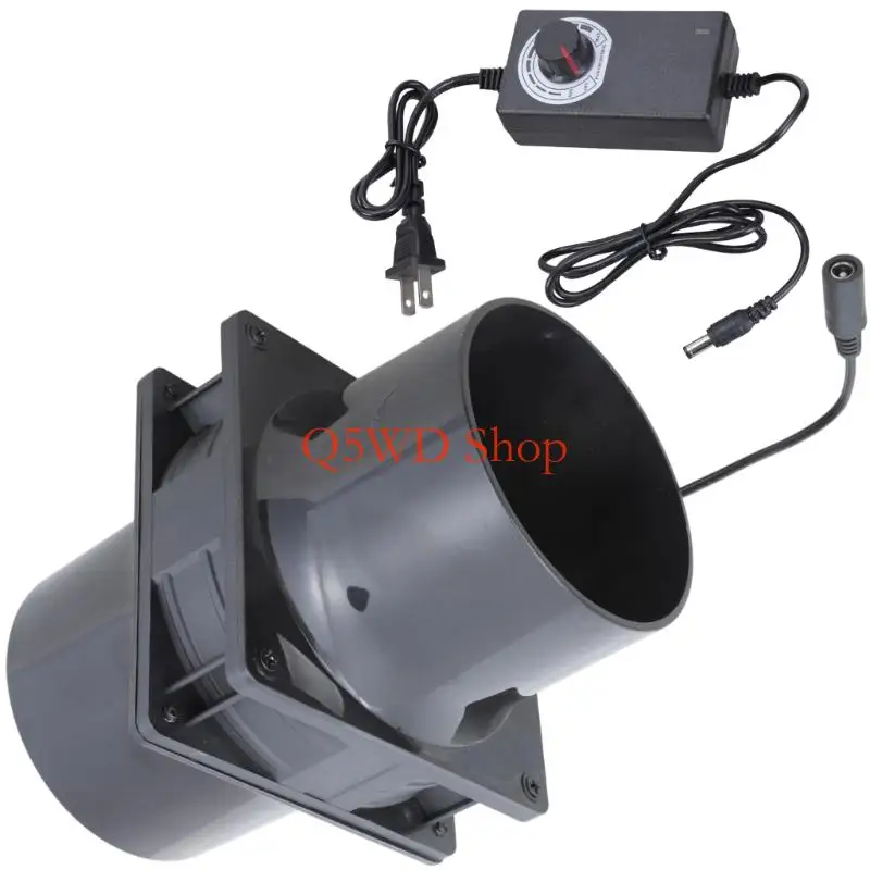 Q5WD 12V 12cm Inline Duct Fan 6000RPM Powerful Ventilation Exhaust Blower For Heating Cooling Tent Server Room Greenhouse