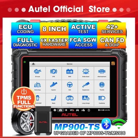 Autel MaxiPRO MP900TS Авто TPMS Диагностические инструменты MP900-TS автомобильный OBD2 сканер CAN-FD и DOIP ECU кодирование обновление MS906TS