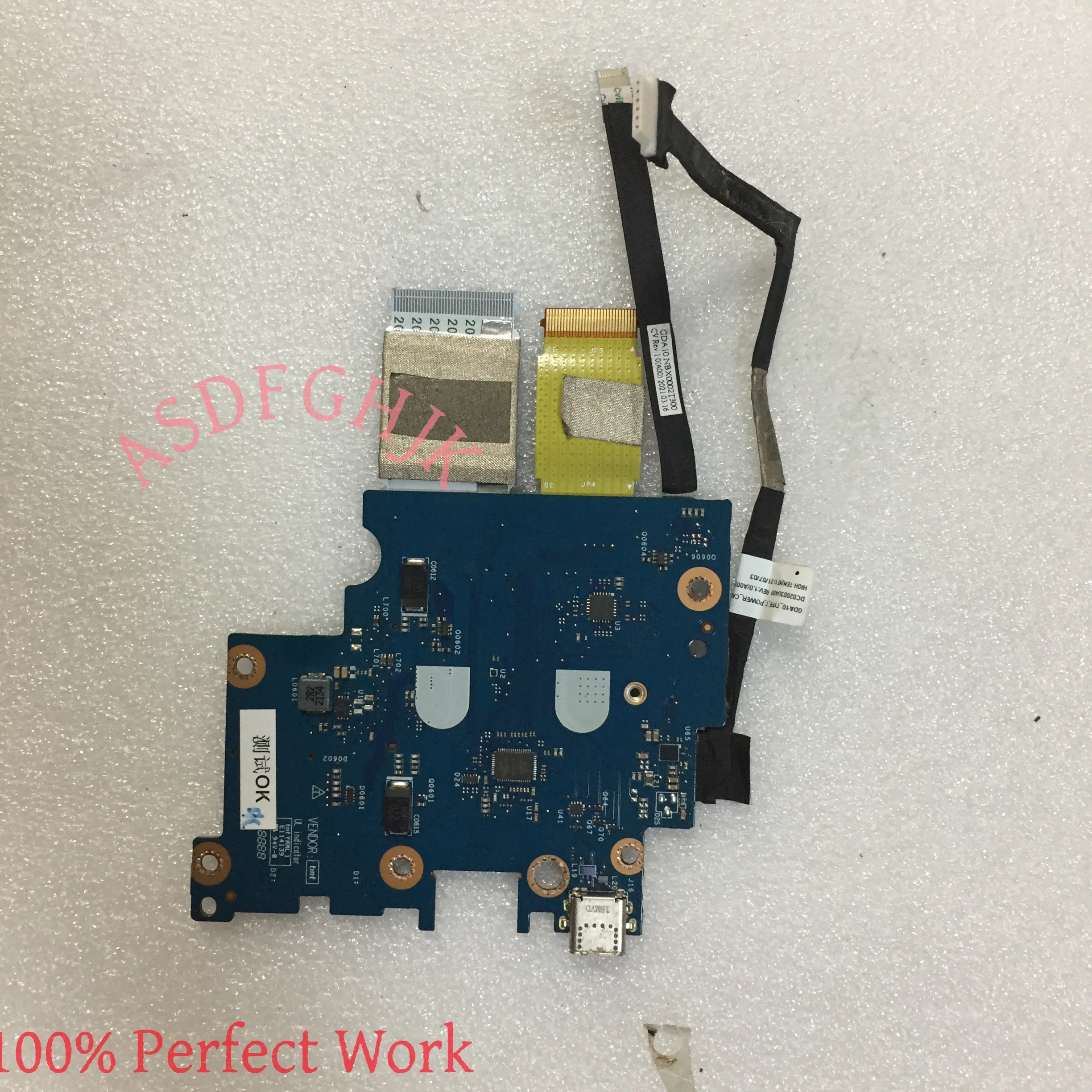 for Dell Chromebook 3100 USB Type-C port board Y3GN9 GDA10 LS-K991P  test Ok