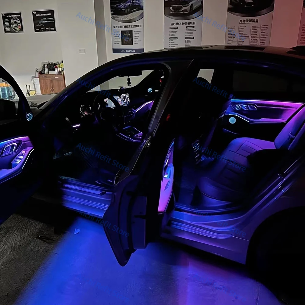 11 Colours RGB LED Ambient Light For BMW New 3 Series G20 Car Center Console Door Speaker Cover Decorative Lamp Modified Parts