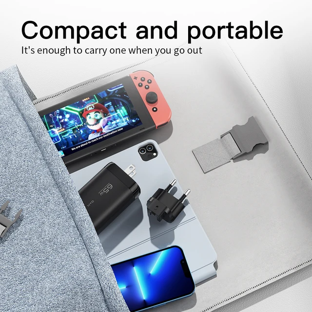 Essager 65W GaN USB Type C Charger For Laptop PPS 45W 25W Fast Charge For Samsung Xiaomi Realme mobile iPhone15 14 13 Pro Phone 4 Essager 65W GaN USB-C Charger – PD / PPS Fast Charging for Laptops, Samsung, Xiaomi, iPhone – view 4