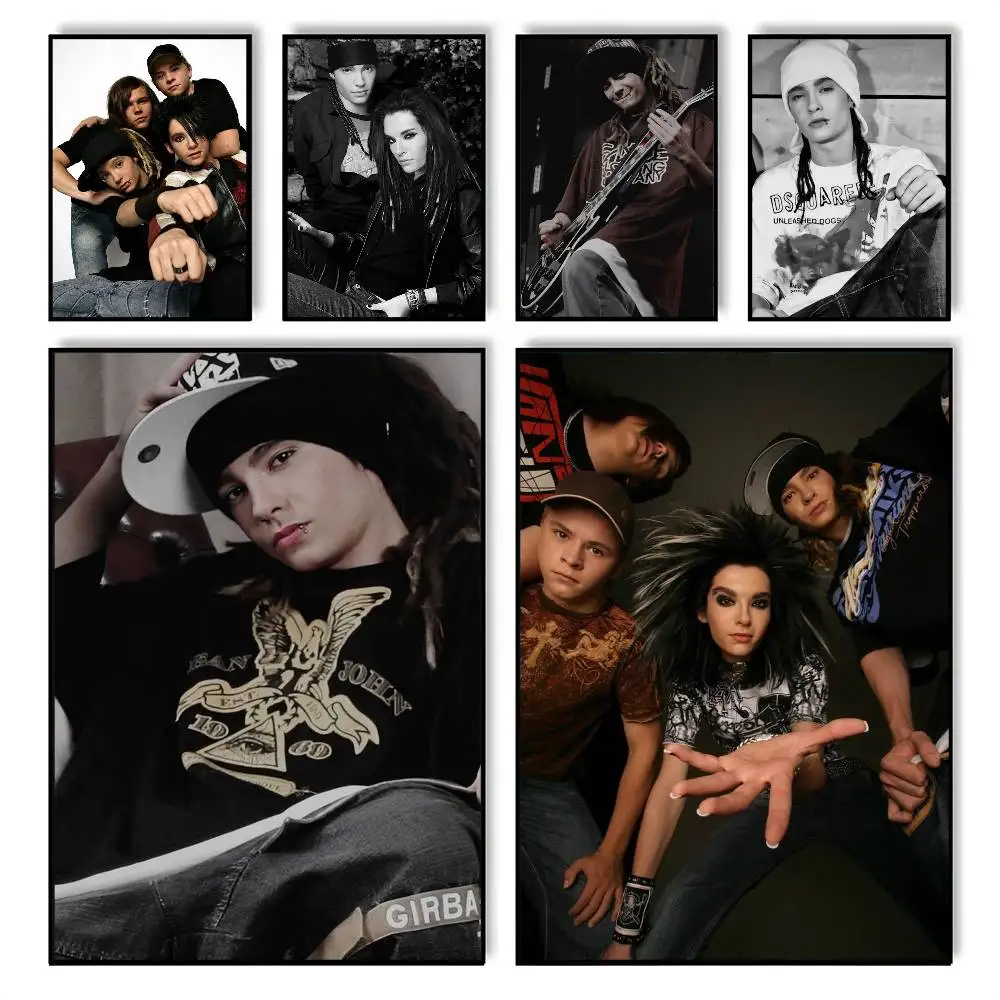 Póster impreso de Band Bill Kaulitz Tokio Hotel, arte de pared impreso, adecuado para sala de estar, dormitorio, bar, salón, decoración del hogar, regalo
