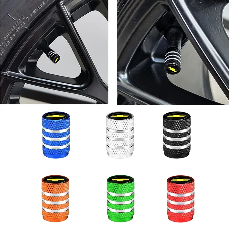 

4PCS Metal Tire Valve Caps Car Tyre Dust Covers Accessories For Chevrolet Captiva Colorado Cruze Spark Malibu Car Accessories