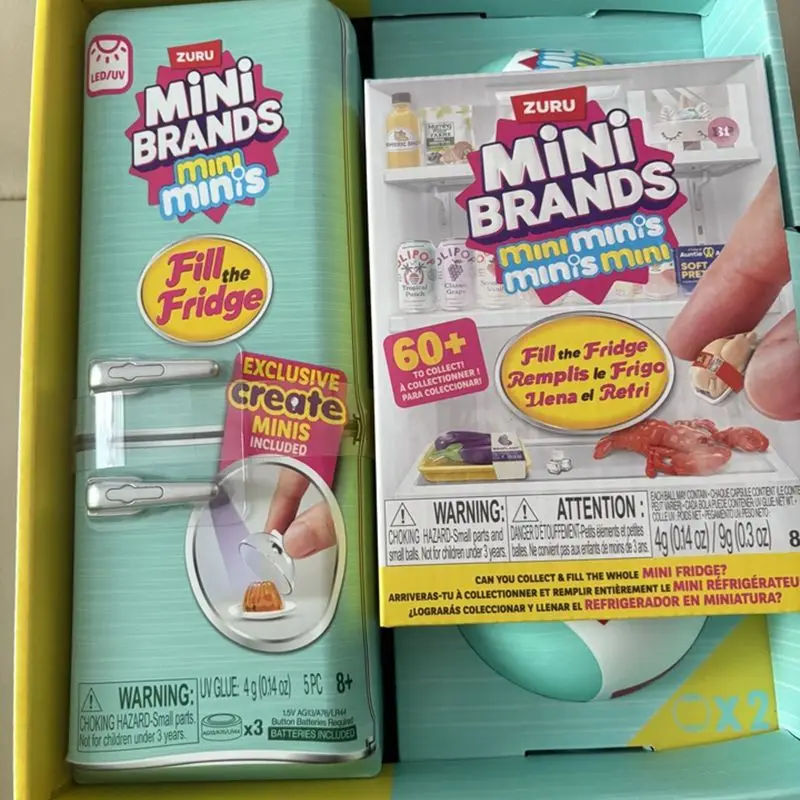 Original Fill The Fridge Mini Refrigerator Set Mini Brands Ball Series Blind Box Mystery Box Play House Toy Decor Kid Toys Gifts