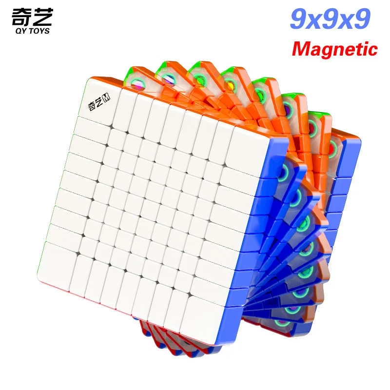 QYToys Magnetic 9x9x9 Magic Cube QY 9M 9x9 Magnets Professional Speed Twisty Puzzles Brain Teasers Antistress Educational Toys