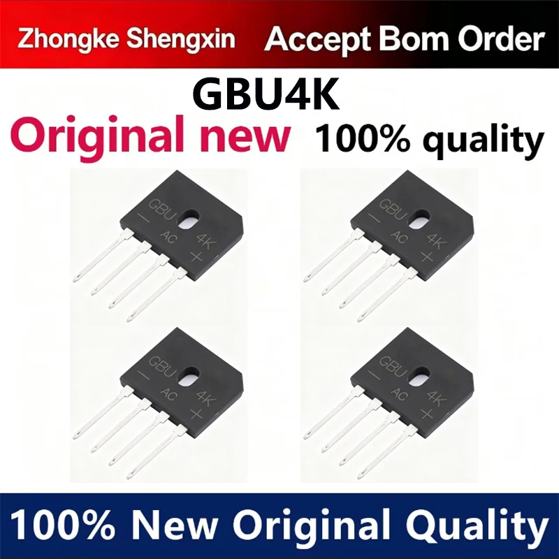 （5pcs）Brand new original GBU4K/ZIP-4 GBU6J GBU6M GBU8J GBU8K rectifier bridge electromagnetic furnace bridge stack