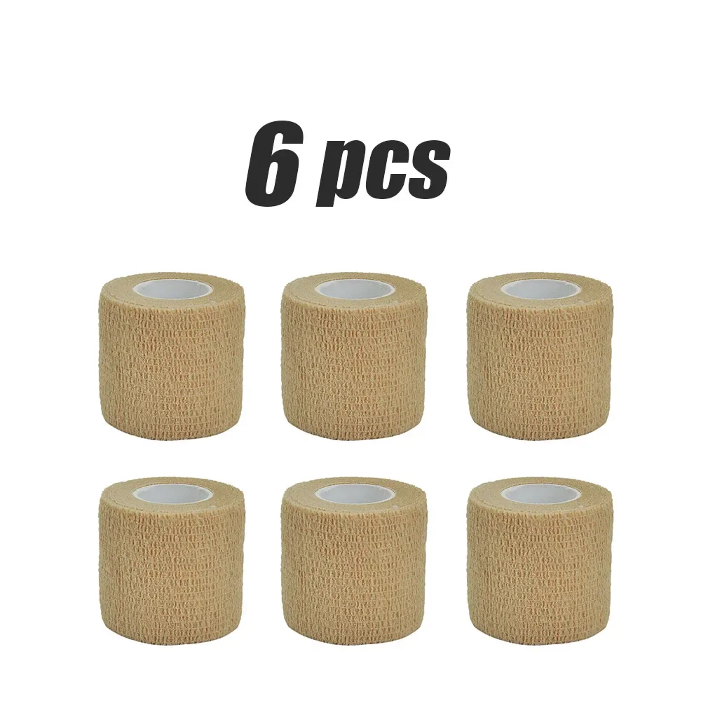 1/6 Stuks 4.8m Zwart Ehbo Zelfklevende Samenhangende Elasticiteit Bandages Sport Tape voor Pols Enkel verstuikingen & Zwelling