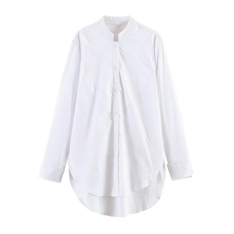 

Women's Shirt 2026 Summer New White Long Sleeve Loose Simple Loose Poplin Shirt Casual Fashion Lazy Versatile