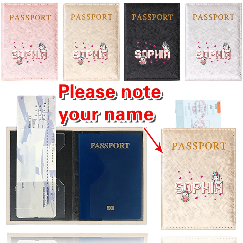 

Personalized Customized Name Passport Air Ticket Storage Unisex Travel Accessories Portable Credit Card Passport Storage Bag