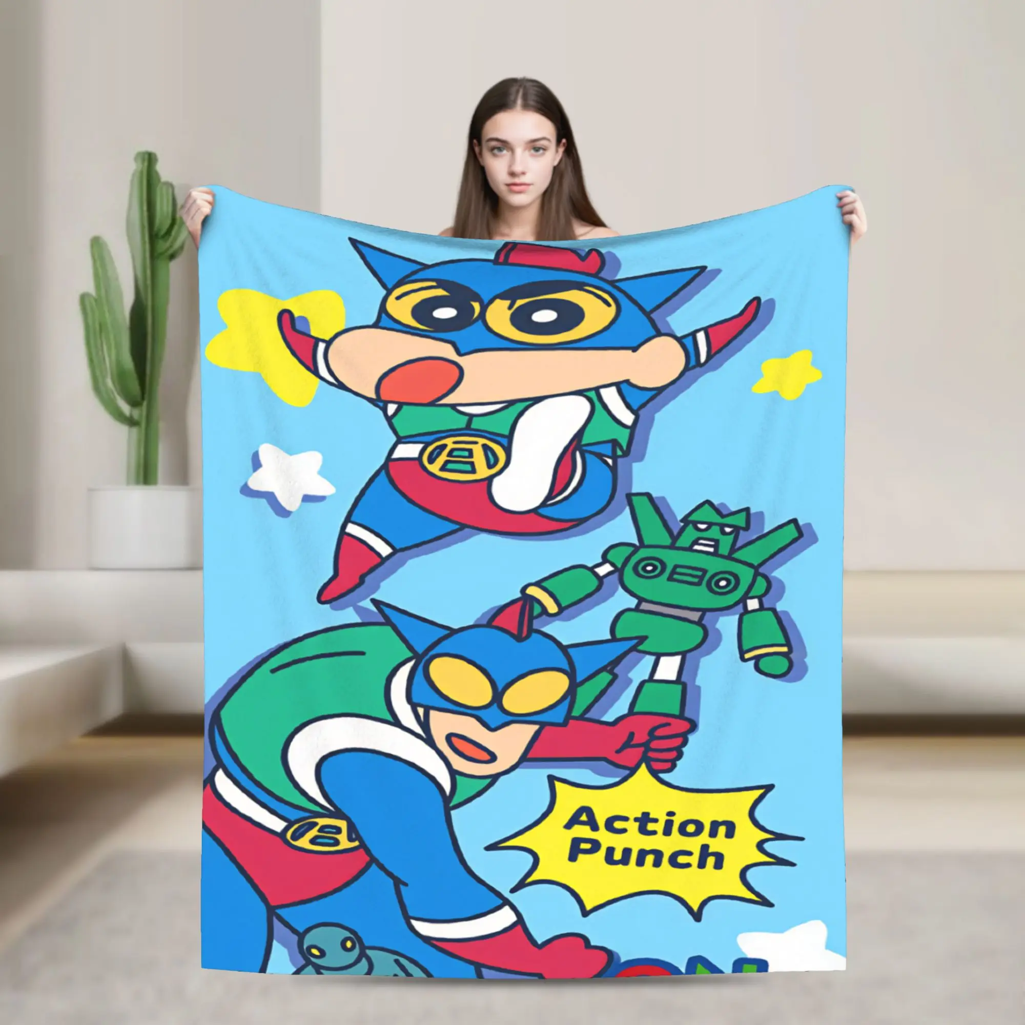 Crayon Shin-chan  Blanket  Super Warm Comfortable Plush Bedding Throws For Couch Bed Picnic Flannel Bedspread Bed Cover