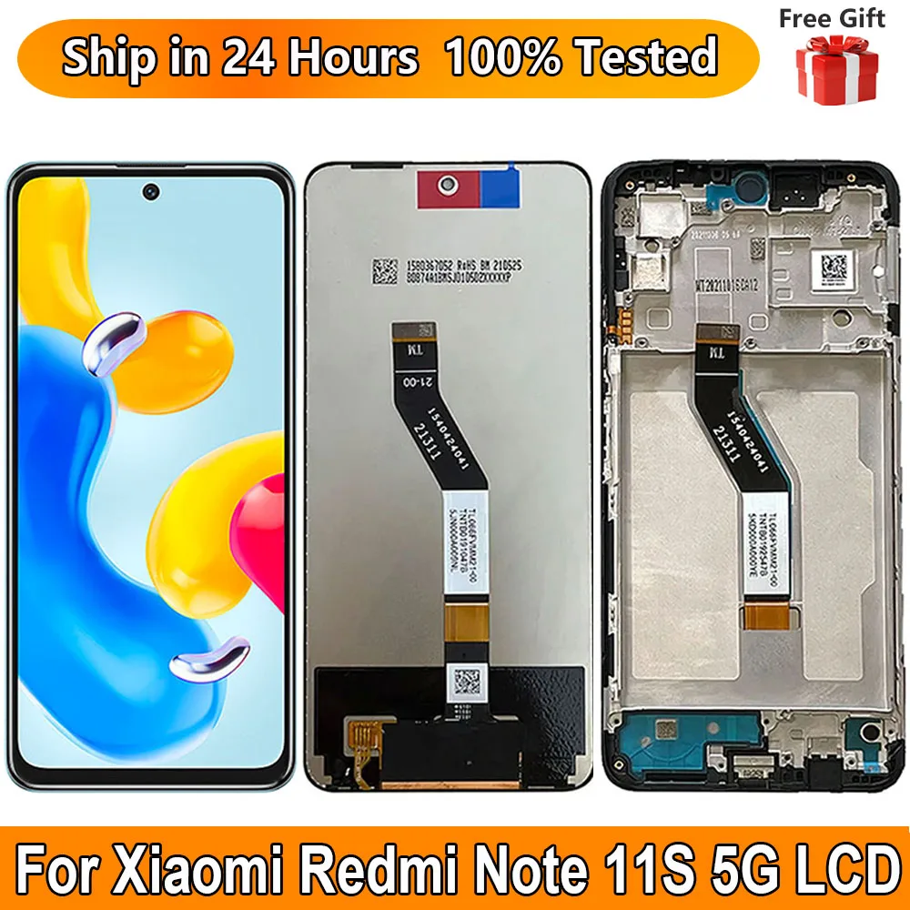 

6.6“New For Xiaomi Redmi Note 11S 5G LCD Display Touch Screen Sensor Digiziter Assembly Replace For Xiaomi Redmi Note11S 5G