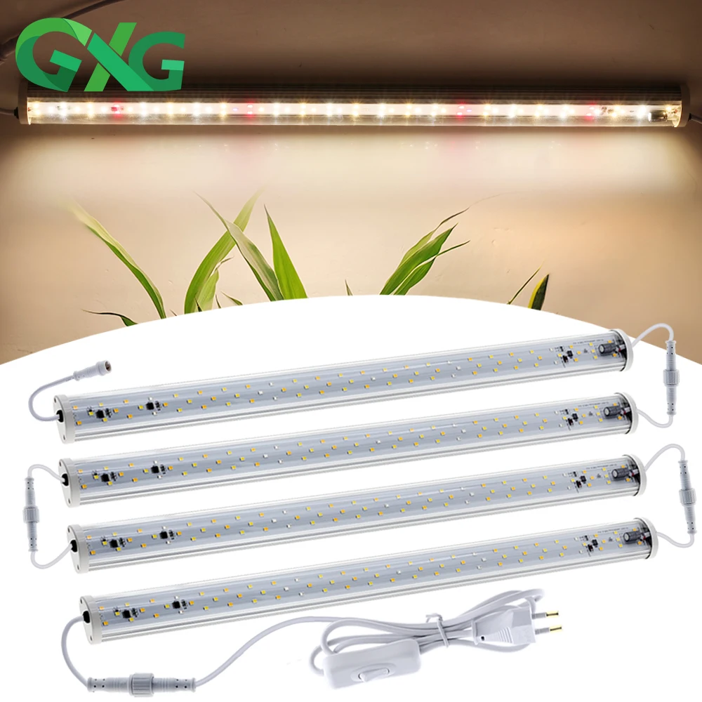 1-6pcs Full Spectrum LED Grow Light Tube 220V IP65 Waterproof Plant Bar Lamp Phytolamp for Seedlings Flowers Greenhouse Tent