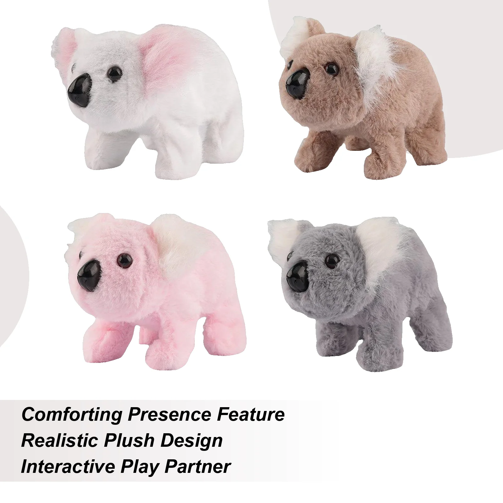 

Walking Koala Toy Soft Realistic Pretend Play Walking Hopping Electric Plush Koala For Children Boys Preschoolers Teens Living