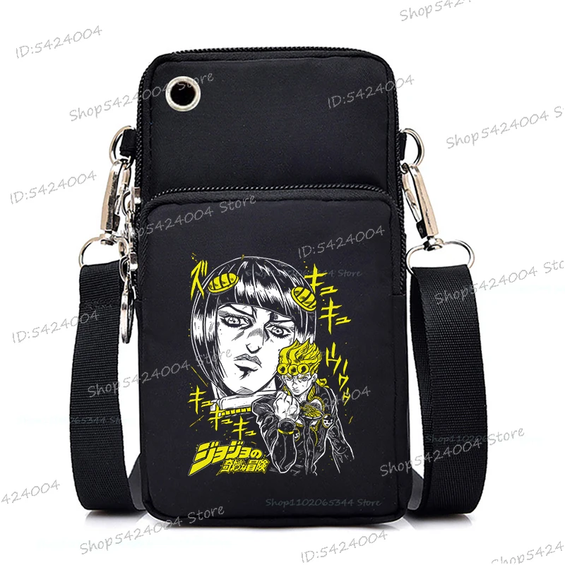 

Vintage JoJo's Bizarre Adventure Women Men Small Crossbody Shoulder Bags Fashion Anime Jonathan Joestar Mini Mobile Phone Bag