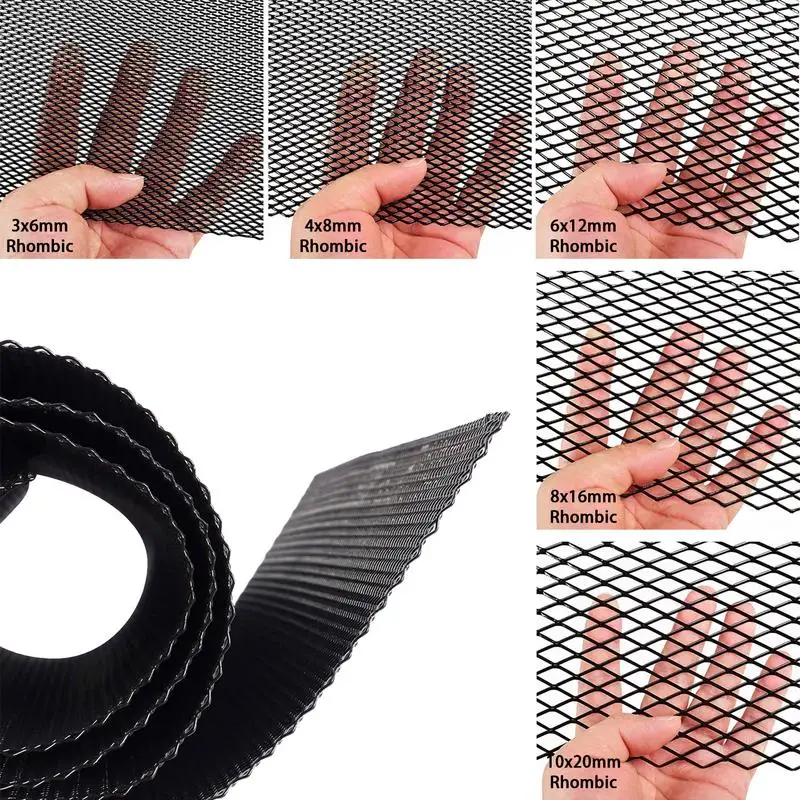 100x33cm Car Racing Grille Mesh Vent Car Tuning Grill Aluminum Automotive Grille Insert Bumper Vehicle Body Protective Tool