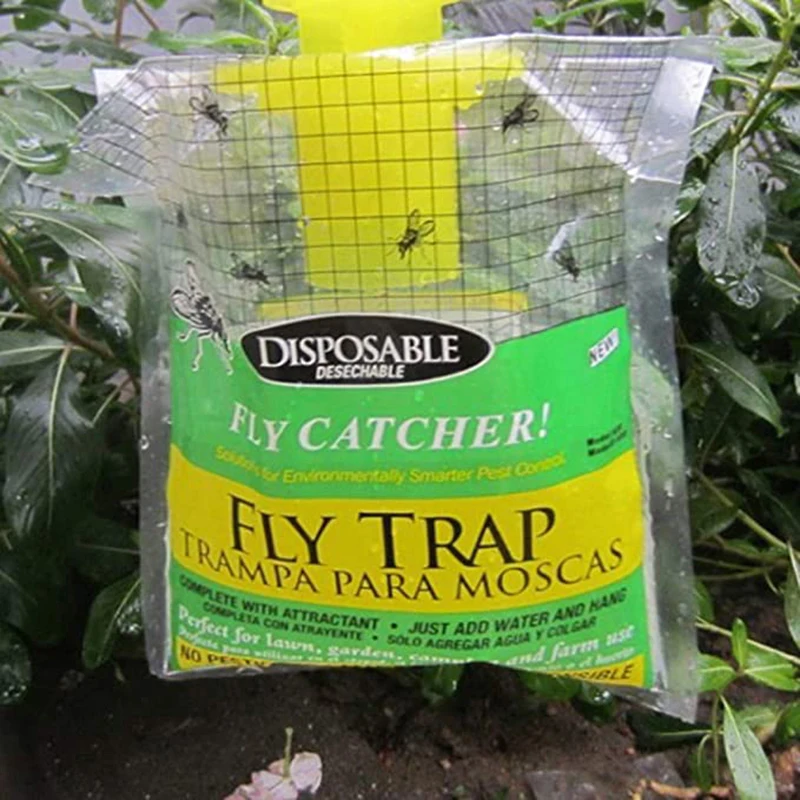 Disposable Outdoor Hanging Fly Trap Insect Fly Trap Bag Mosquito Fly Small Flying Insects Trap