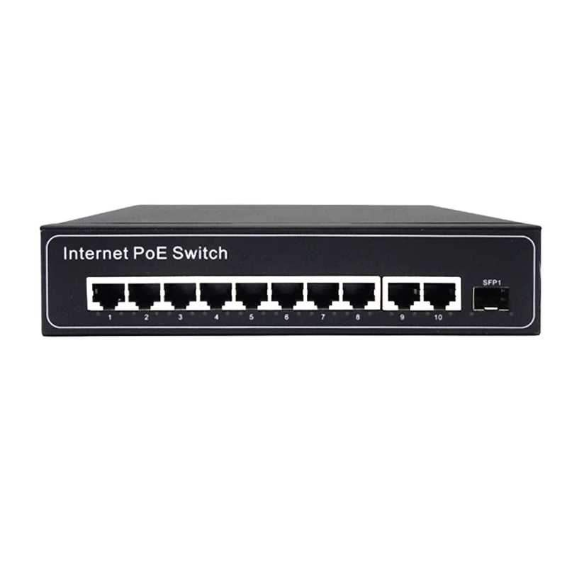 Industrial 8-port Full Gigabit Switch,Dc12v - Dc48v Input Poe Supply For Solar Power System Or Vehicle