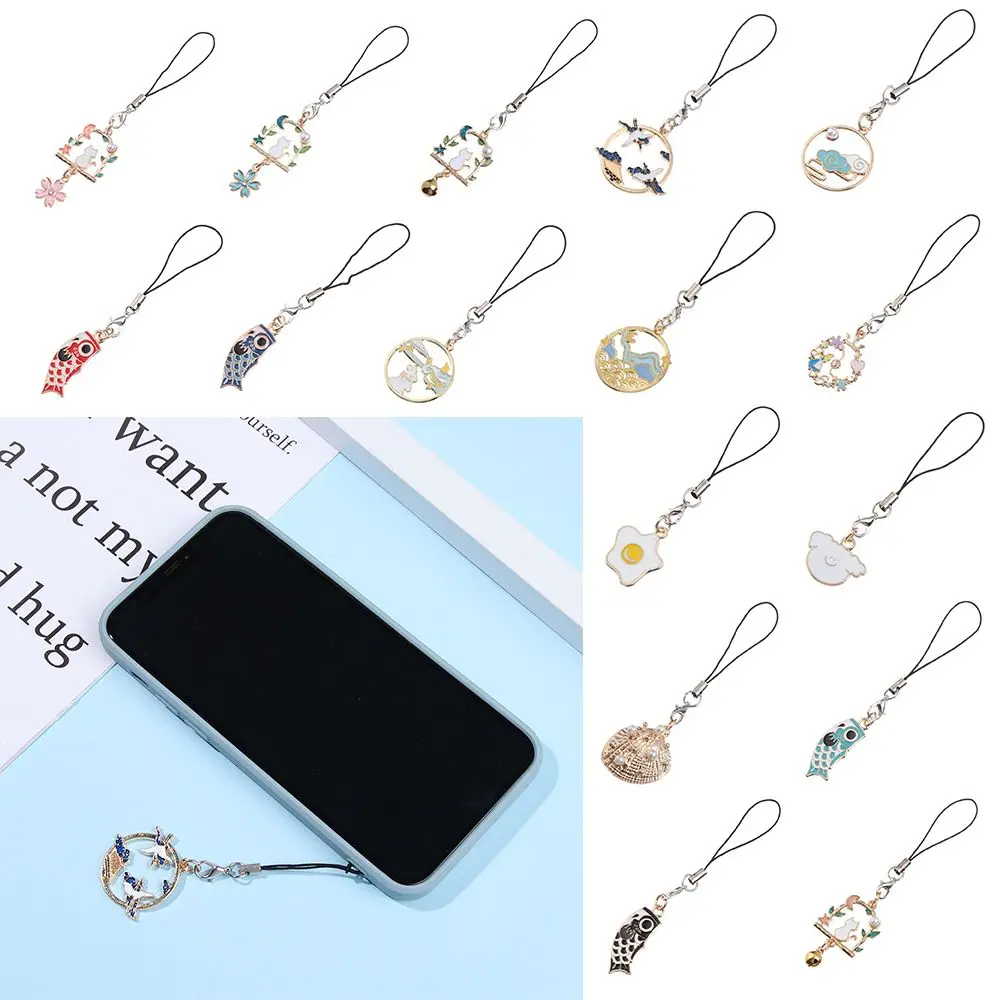 

New High Quality Mini Cute Flower Basket Cat Phone Case Pendant Bag Accessories Phone Key Strap Lanyard Hang Charm Rope Decor