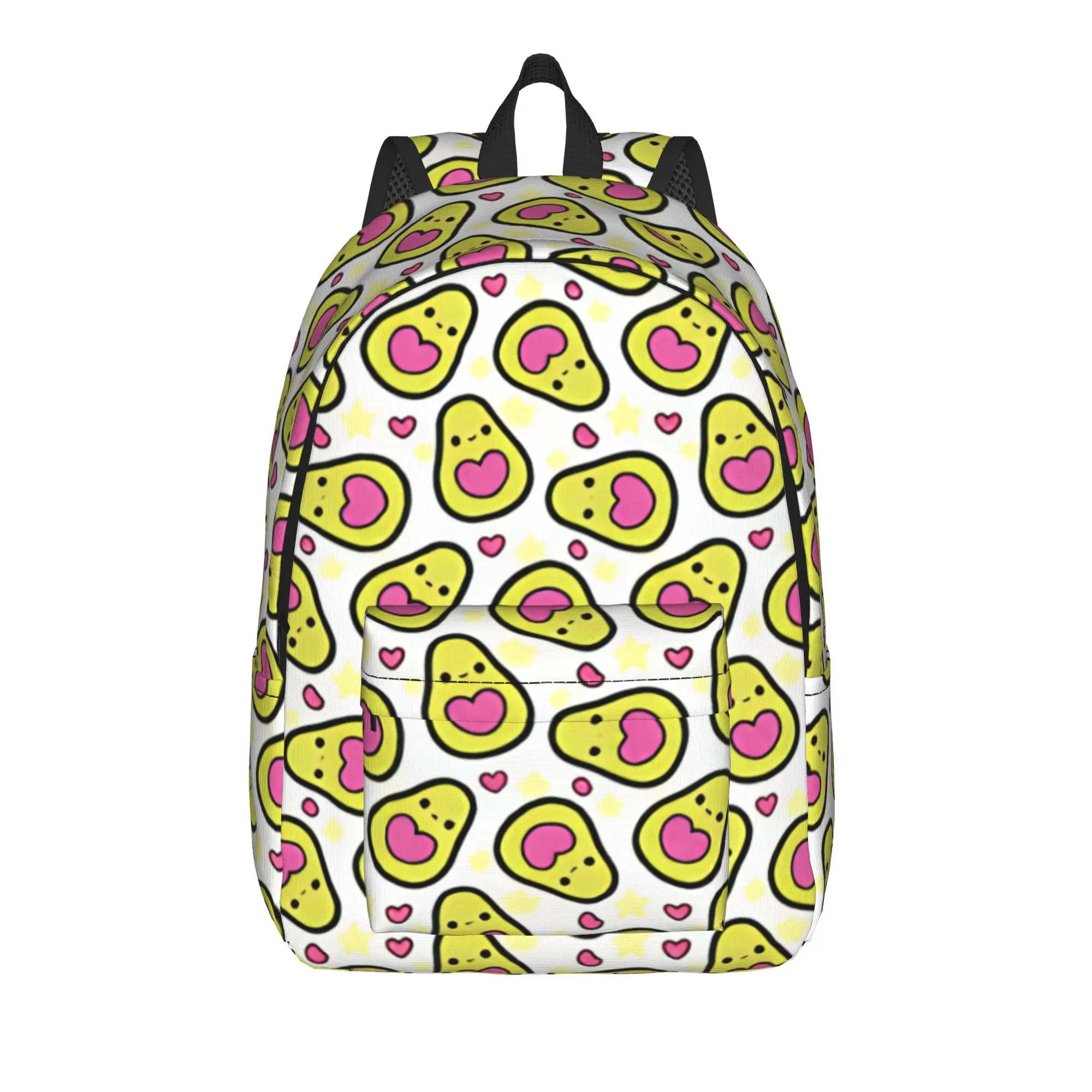 Cute Avocado Doodle Heart Backpack  College Backpacks Women Colorful Large School Bags Modern Rucksack