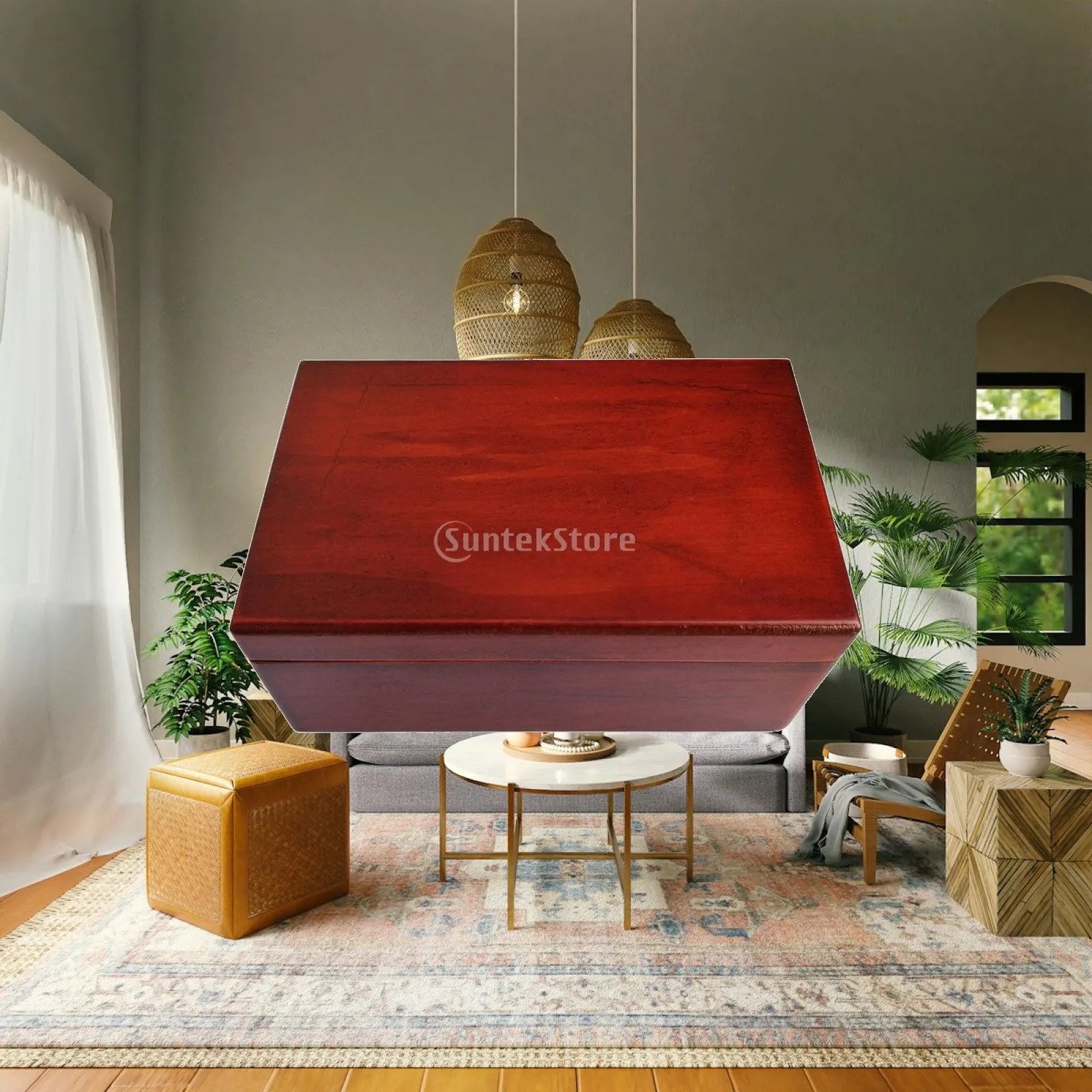 Wooden Jewelry Music Box Classic Melody Music Gift Box Music Ornaments Wind-up Decorative Vintage Music Box for Living Room
