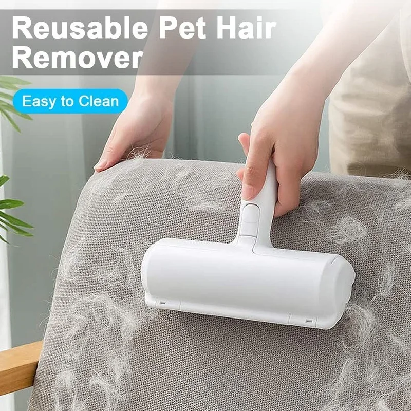 Pet Hair Remover Roller - Dog & Cat Fur Remover with Self-Cleaning Base - Efficient Animal Hair Removal Tool - Perfect for Furni