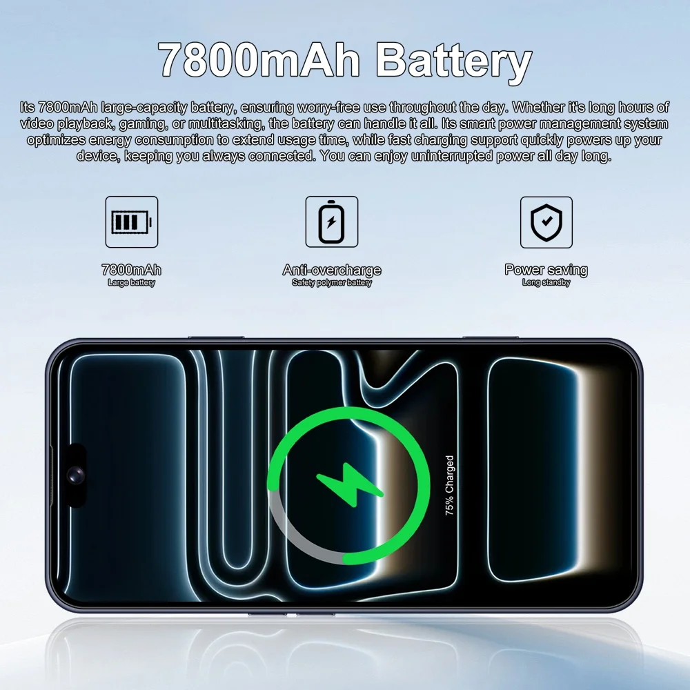 K-Touch Hot Smartphone A17 Pro Max Cell Phone Android 5G 7.3HD 22G+2TB Mobile Phones 16+48MP Dual Sim 7800mAh Unlocked Global Version