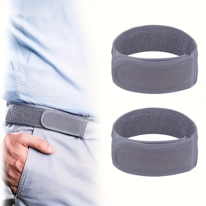 1/2Pcs Unisex No-Buckle Elastic Belt With Adjustable Invisible Elastic Belt For Casual and Versatile Use, Convenient Velcro Belt image 2