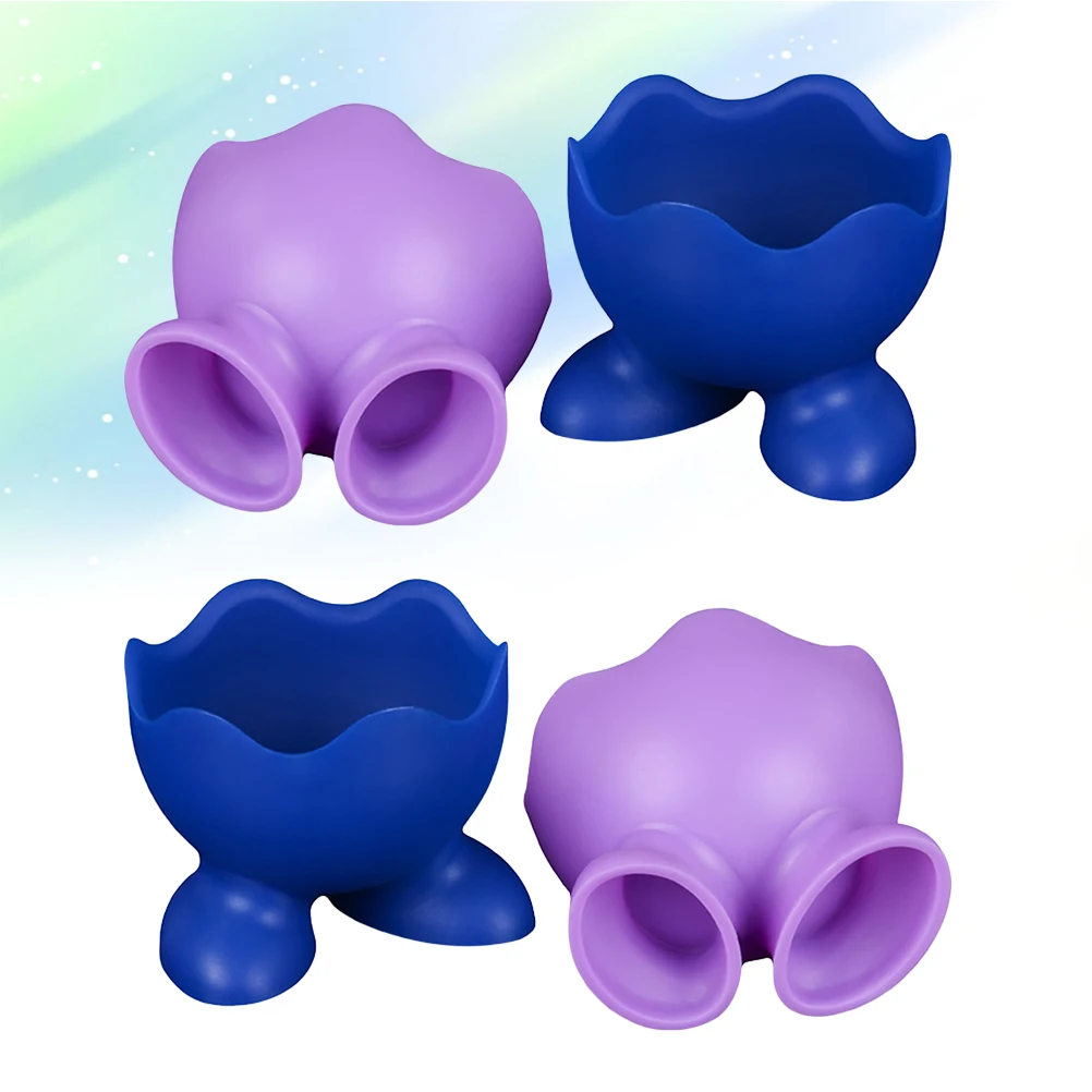 

4Pcs Silicone Egg Cups Reusable High Temperature Resistant Egg Boiler Cup Holders for Breakfast Kitchen Dining Serving