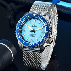 PARNSRPE Automatic Men's NH35A Blue Men's movement Mechanical Watch Sapphire Super Dial Diver's Watch A007