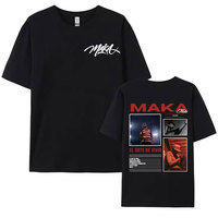 Rapper Maka Aura Tour 2025 Double Sided Printed T-shirts  Vintage Oversized for Men Women  Casual Hot Sale 100% Cotton T Shirt